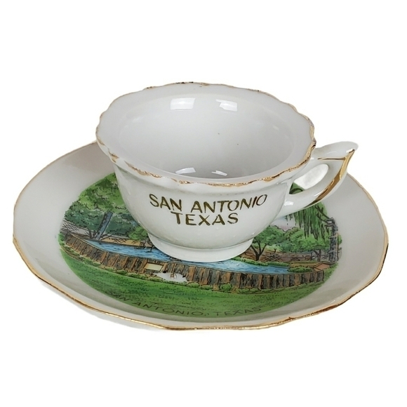 Vintage San Antonio ZOO Souvenir cup and saucer - Picture 1 of 11